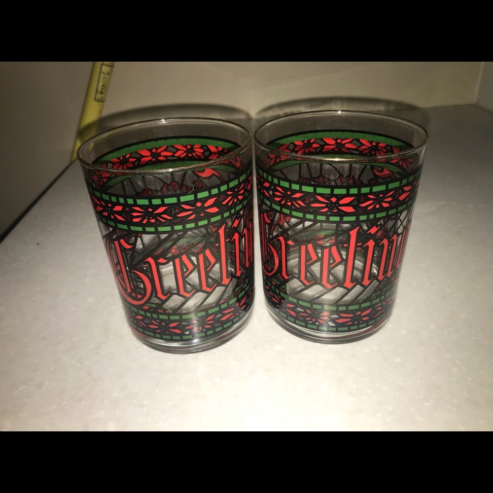 2 Seasonal Christmas Glasses!